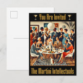 Midden eeuw De moderne Martini intellectuelen Briefkaart (Voorkant / Achterkant)