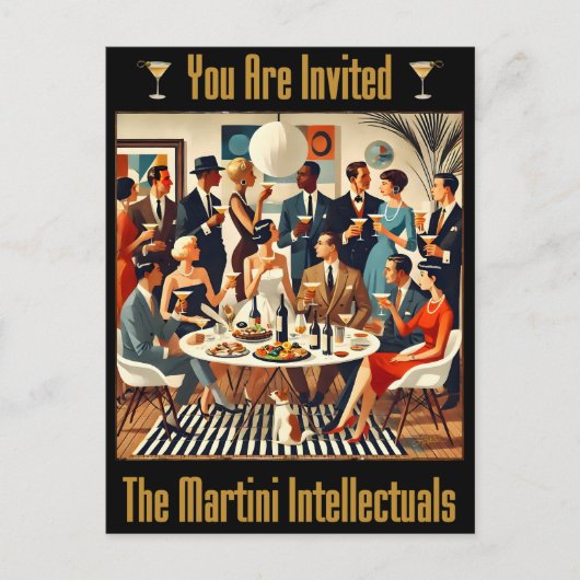Midden eeuw De moderne Martini intellectuelen Briefkaart (Voorkant)