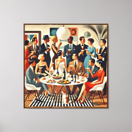 Midden eeuw De moderne Martini intellectuelen Canvas Afdruk (Voorkant)