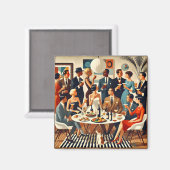 Midden eeuw De moderne Martini intellectuelen Magneet (Voorkant / Achterkant)