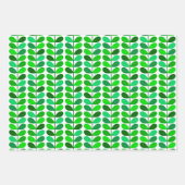 Midden eeuw Deense bladeren, roze, groen & roest Inpakpapier Vel (Voorkant 2)