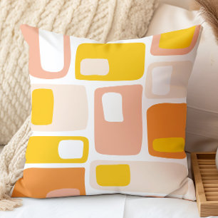 Midden Eeuw Funky Geometrische Vormen Oranje Perzi Kussen