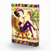 Midden eeuw futuristische Mardi Gras Martini vrouw Fotoblokken (Rechts)