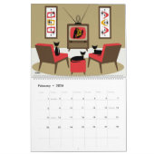 Midden-Eeuw Katten Kijken TV Kalender (Feb 2026)