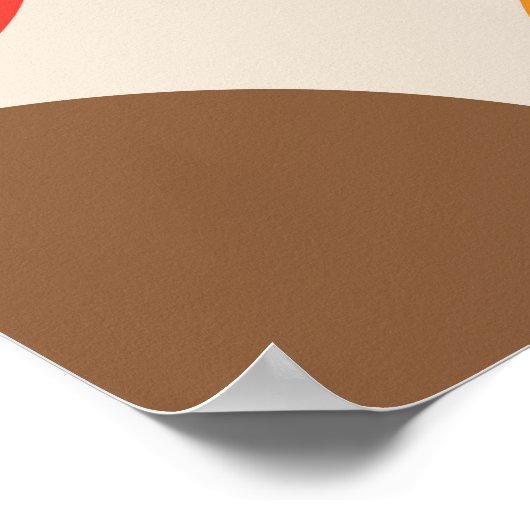 Midden eeuw kleurrijke halve cirkels patroon moder poster (Hoek)