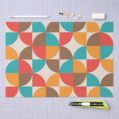 Midden eeuw Kleurrijke halve cirkels patroon Tissuepapier (Craft)