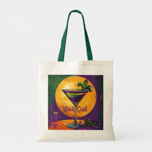 Midden eeuw Mardi Gras Zonsondergang Fleur De Lis Tote Bag