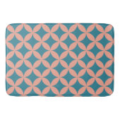 Midden-eeuw mod geometrische retro moderne blauwe  badmat (Voorkant)