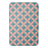 Midden-eeuw mod geometrische retro moderne blauwe  badmat (Voorkant Verticaal)