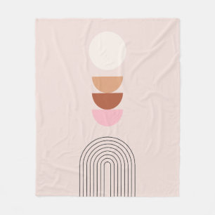 Midden eeuw Modern 08 Arch Blush Roze Fleece Deken