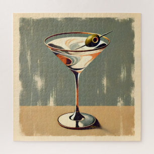 Midden Eeuw Modern 1 Olijf Martini Schilderij Legpuzzel