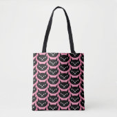 Midden-Eeuw Modern Atomic Cat Pattern Draagtas (Voorkant)