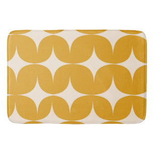 Midden eeuw modern beige stervormen op oranje badmat