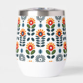 Midden-eeuw Modern Floral Scandi Folk Pattern (Voorkant)