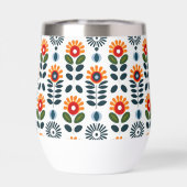 Midden-eeuw Modern Floral Scandi Folk Pattern (Achterkant)