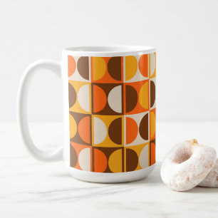 Midden eeuw modern geometrisch abstract patroon koffiemok
