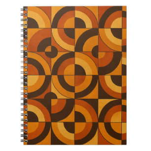 Midden eeuw modern geometrisch abstract patroon notitieboek