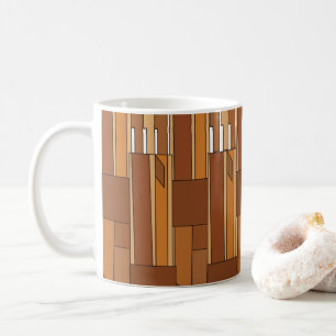 Midden eeuw modern geometrisch koffiemok