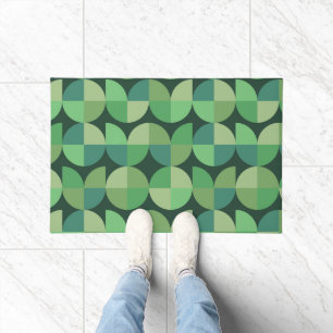 Midden eeuw modern geometrische vormen groen deurmat