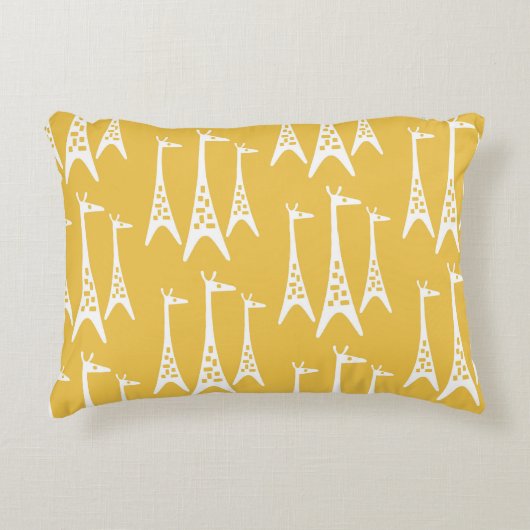 Midden Eeuw Modern Giraffe Patroon Accent Kussen (Voorkant)