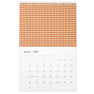 Midden eeuw modern herhalingspatroon kalender