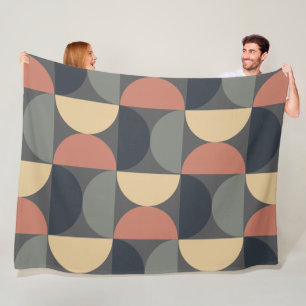Midden Eeuw Modern Houtskool Zalm Fleece Deken