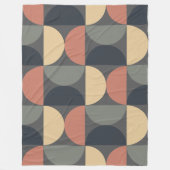 Midden Eeuw Modern Houtskool Zalm Fleece Deken (Voorkant)