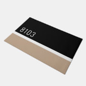 Midden eeuw modern huisadres neutrale kleur deurmat (Schuin)