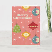 Midden eeuw modern kerstballen kaart (Voorkant)