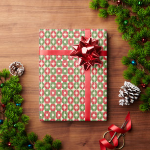 Midden eeuw modern Kerstmis Retro sterrenexplosies Cadeaupapier