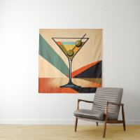 Midden eeuw modern kleurblok martini kunst