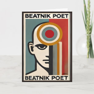 Midden eeuw modern kunst Beatnik dichter Kaart
