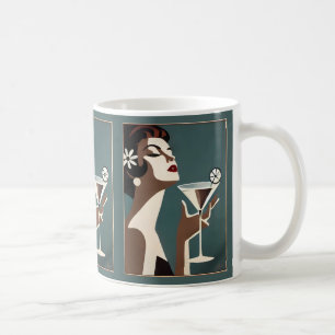 Midden eeuw modern kunst de Martini DIva Koffiemok