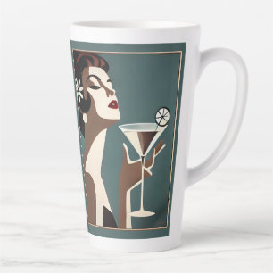 Midden eeuw modern kunst de Martini DIva Latte Mok