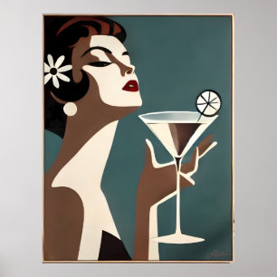 Midden Eeuw Modern Kunst De Martini DIva Poster