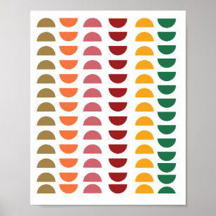 Midden eeuw modern kunst geometrisch retro 70s kle poster