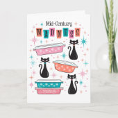 Midden-Eeuw Modern Madness Kaart Pyrex Cats Kitsch (Voorkant)