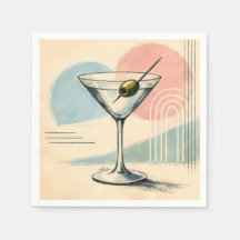 Midden eeuw modern martini pastel minimalistische