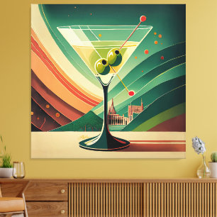 Midden Eeuw Modern Martini Reis Kathedraal Uitzich Canvas Afdruk