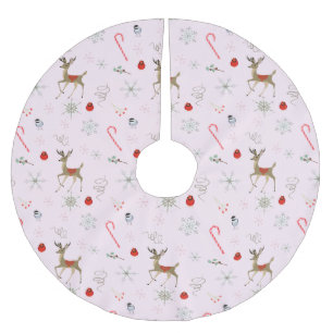 Midden eeuw modern mees en cute hert kerstboom rok