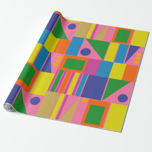 Midden eeuw Modern Modtastisch Leuk Kleurrijk Patr Cadeaupapier