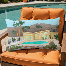 Midden eeuw Modern Palm Springs Zwembad House | Kussen