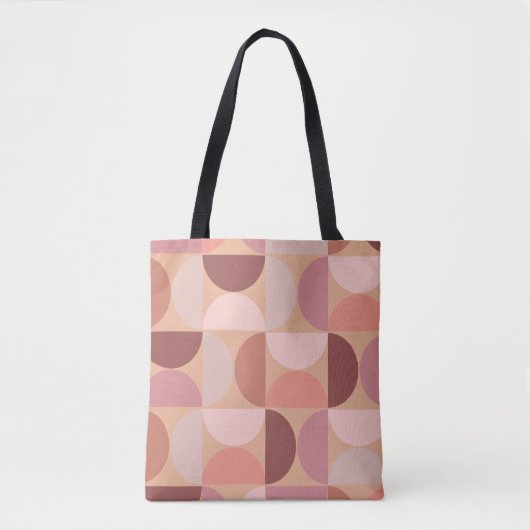 Midden eeuw modern patroon Peach Fuzz Draagtas (Voorkant)