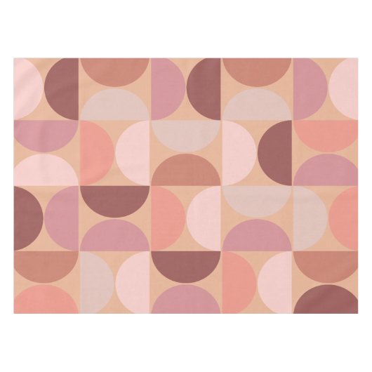 Midden eeuw modern patroon Peach Fuzz Tafelkleed (Voorkant (Horizontaal))
