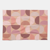 Midden eeuw modern patroon Peach Fuzz Theedoek (Horizontaal)