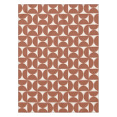 Midden eeuw Modern Patroon Rust Terracotta Tafelkleed (Voorkant)