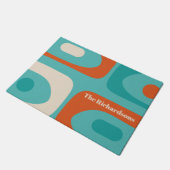 Midden-eeuw Modern Piquet Patroon Gepersonaliseerd Deurmat (Schuin)