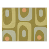 Midden-eeuw Modern Piquet Patroon Olijfgroen Tafelkleed (Voorkant (Horizontaal))