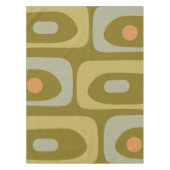 Midden-eeuw Modern Piquet Patroon Olijfgroen Tafelkleed (Voorkant)