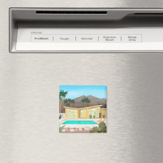 Midden eeuw modern poolhouse magneet (Insitu (Vaatwasser))